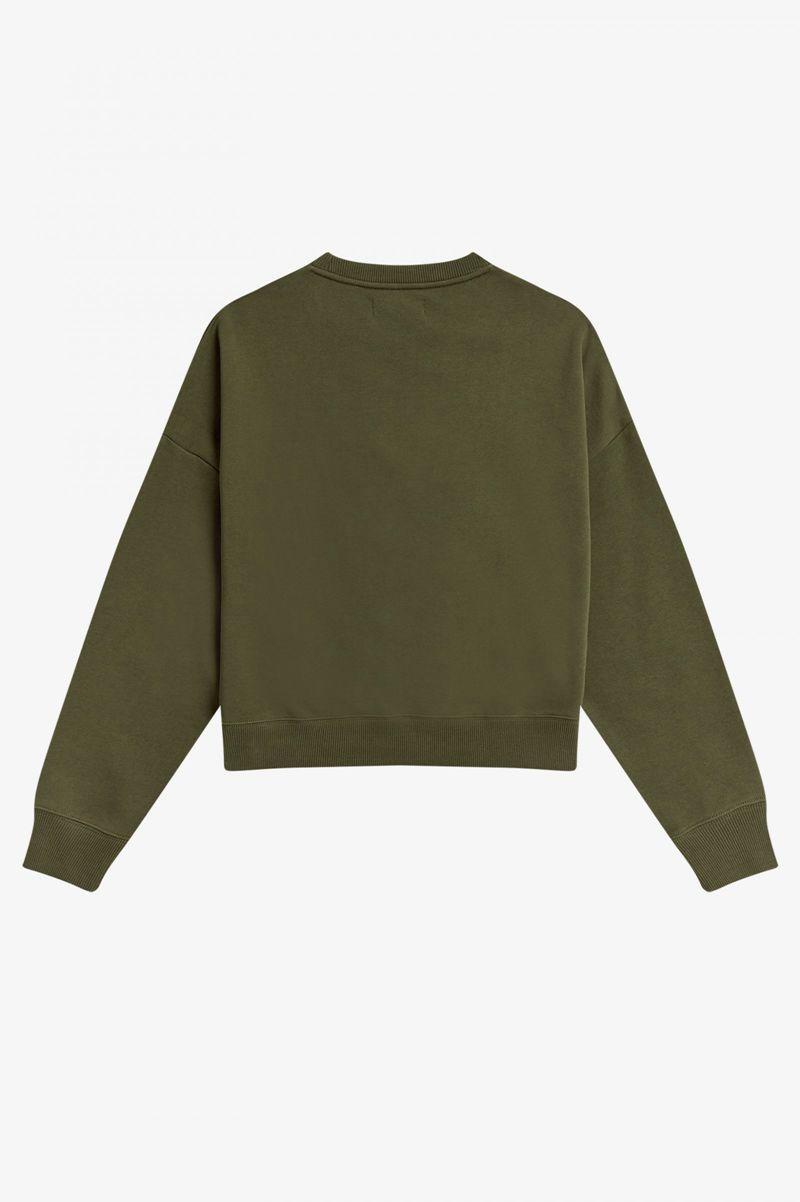 Green Fred Perry Laurel Wreath Women's Sweatshirts | PH 2007WNBY